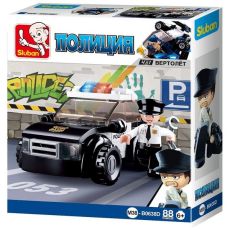 Конструктор Sluban Полиция. Патрульная машина (M38-B0638D) 88 деталей